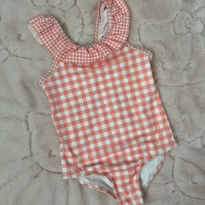 Red and White Gingham Swimsuit